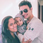 Arpita Khan with her husband & son