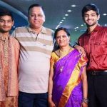 B Sai Praneeth with his parents