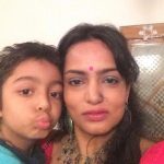 Devangana Kumar with her son