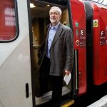Jeremy Corbyn Travelling on Train