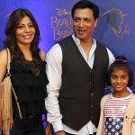 Madhur Bhandarkar with his wife and daughter