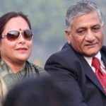 V.K. Singh with his wife