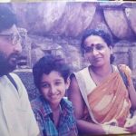 Young Parambrata Chatterjee with his parents