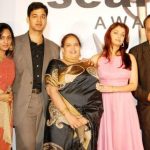 Aditya Rai with her parents, sister & wife