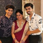 Akash choudhary with his mother & brother