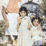 Balbir Singh with his wife and children