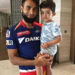 Imran Tahir with his son