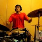 Nachiket Karekar practising Drumset