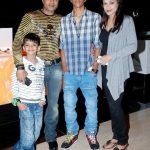Riyaz Khan with his wife and sons