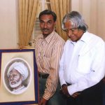 APJ Abdul Kalam With The Painting of His Father