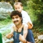 Abhishek Verma (Childhood) with his father Shrikant Verma