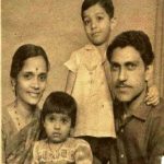 Amrish Puri With His Wife and Children