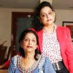 Anuj Saxena mother with his sister