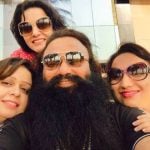 Honeypreet Insan with her father and sisters