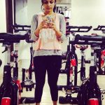 Megha Chakraborty capturing herself in Gym