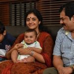 Methil Devika with Husband and Children