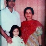 Monica Khanna (Childhood) with her parents