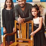 Shoojit Sircar With His Daughters Ananya (L) and Koyna (R)