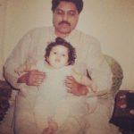 young Bhumi Pednekar with her father