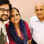 Ajay Chaudhary with parents