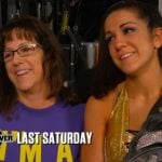 Bayley with her mother