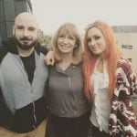 Becky Lynch with her mother and brother