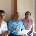 Irshad Kamil With Udit Narayan And Sandesh Shandilya