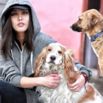 Jyotsna Yogi with her pet dogs