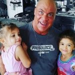 Kurt Angle with his daughters Giuliana and Sophia