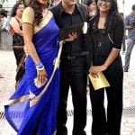 Mihir Mishra with his wife Manini Mishra and stepdaughter Dianoor