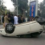 Pakistani Singer Qurat-ul-Ain Balouch Car Spotted Flipped After Having Collided With Another Car