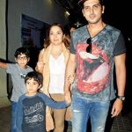Zayed Khan With His Wife And Sons