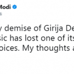 Narendra Modi Tweet On Girija Devi Demise