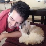 Sanjay Gagnani with his dog Flirty