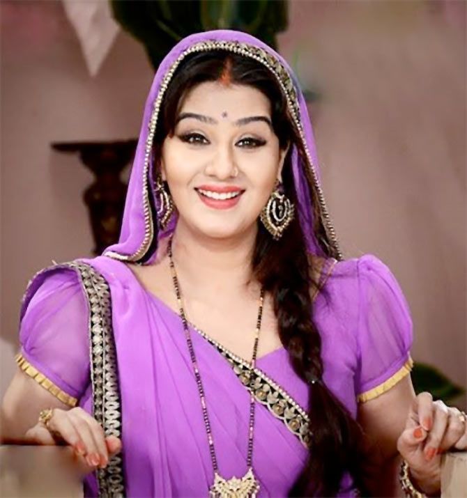 Shilpa Shinde as Angoori in TV serial Bhabhiji Ghar Pe Hai