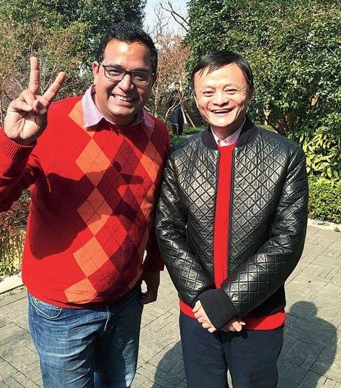 Vijay Shekhar Sharma with Alibaba founder Jack Ma