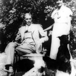 Dina Wadia with her father Mohammad Ali Jinnah and their pet dogs