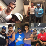 Rakesh Udiyar with celebrities during their training sessions