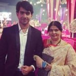 Ankur Verma with mother
