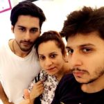 Ayush Anand with his mother Rajni Anand and brother Arjun Anand
