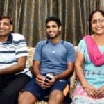 Bhuvneshwar Kumar with his parents
