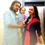 Chahat Khanna with her husband Farhan Mirza and daughter Zohar Mirza