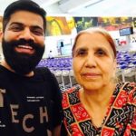 Gaurav Chaudhary with his mother