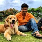 Kamal Kamaraju with his dogs