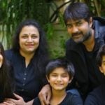 Meka Srikanth with his wife and children