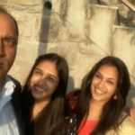 Sadhana Thakur with her husband and daughters
