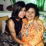 Sakshi Pradhan with her mother