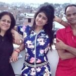 Vindhya Tiwari with parents