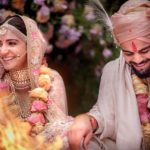 Virat Kohli and Anushka Sharma at their wedding
