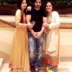Zeb Khan with his mother and sister Deeba Khan